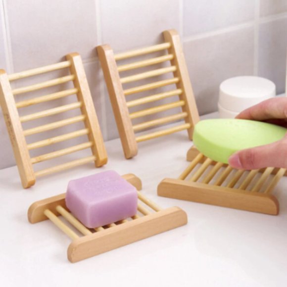 Other - Natural Wood Slotted Soap Dish